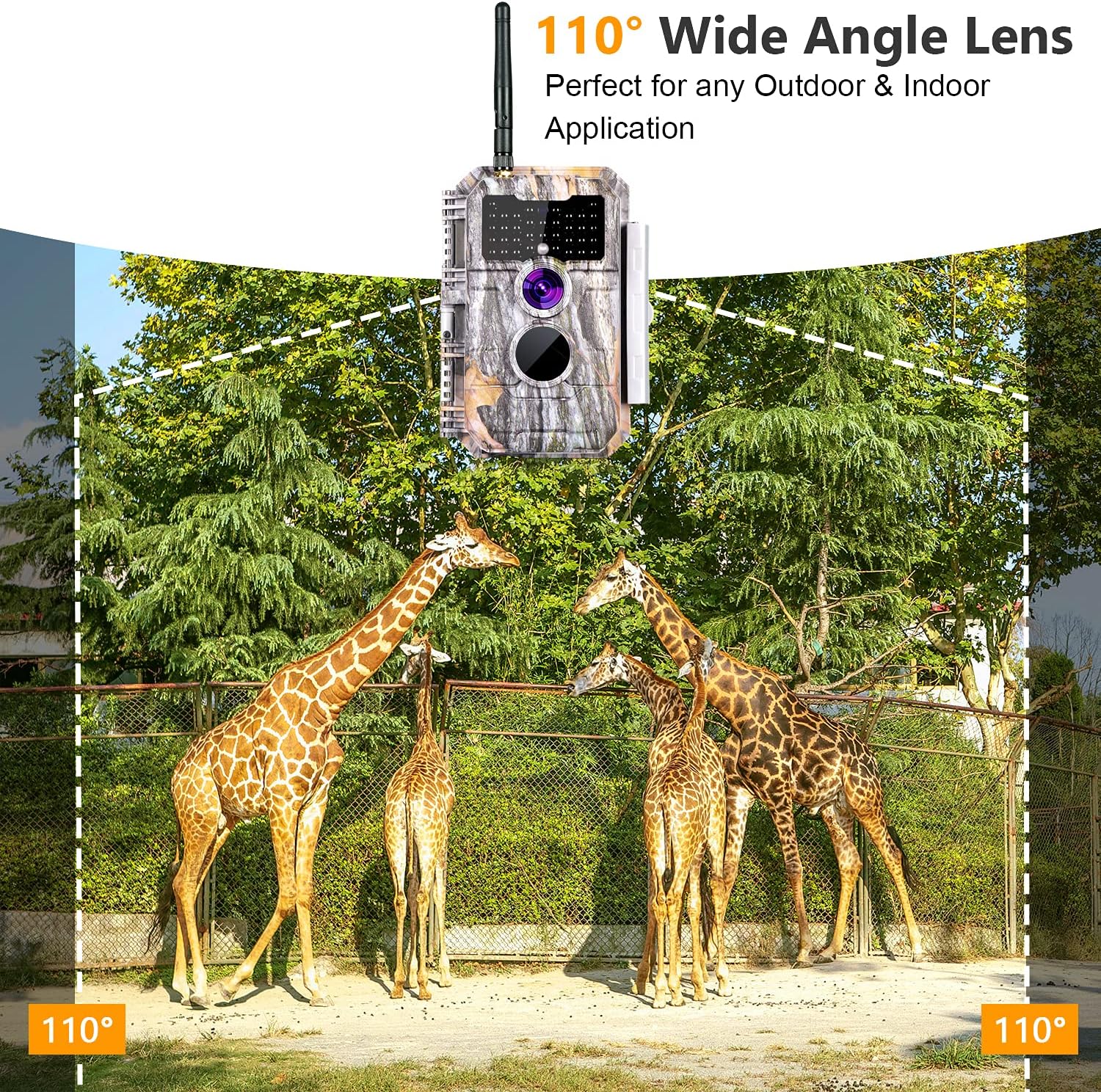 Wireless WiFi Trail Camera 24MP 1296P Night Vision Waterproof N17688