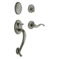 Full Dummy Sectional Handleset Wave Lever Distressed Antique Nickel LH Y15067