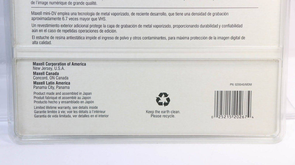 Mini DV 60min Digital Video Cassette 8 Pack O22596