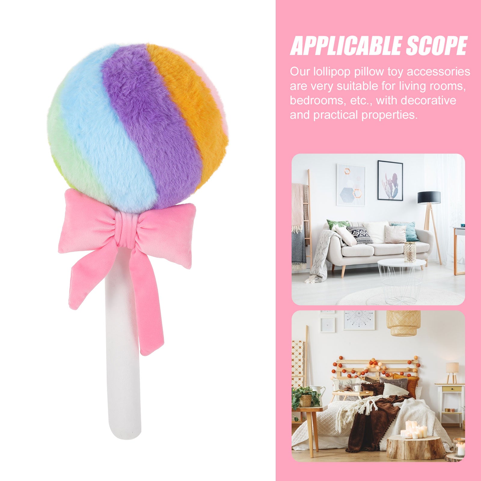 Lollipop Shape Throw Pillow Q76397