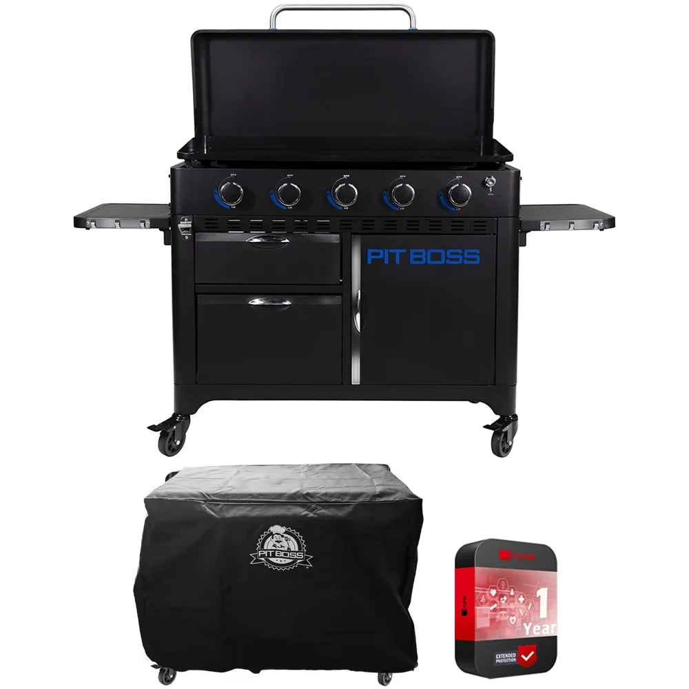 Portable 5-Burner Lift-Off Griddle with Cover R173