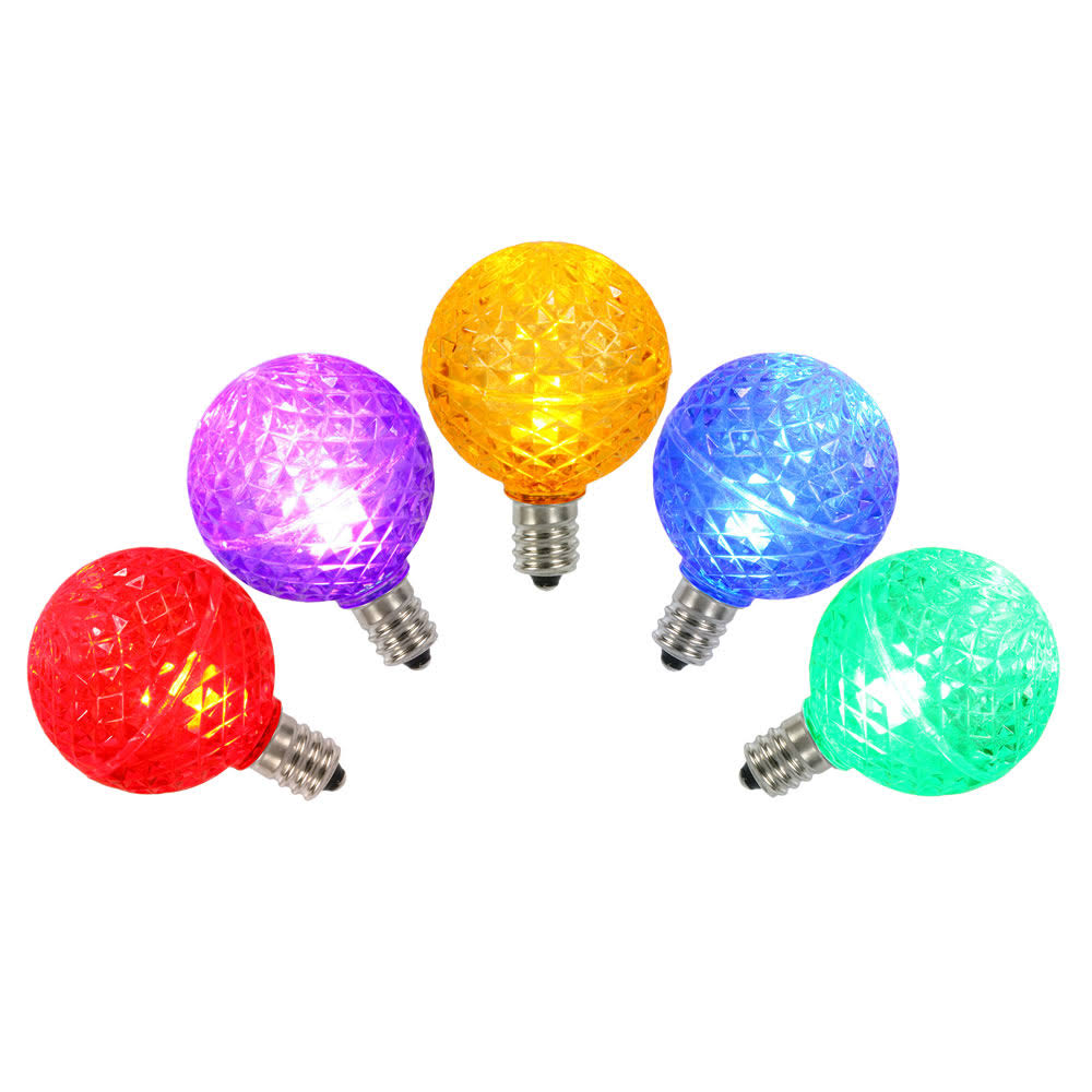 25 Pack G40 LED Christmas Light Bulbs D7660