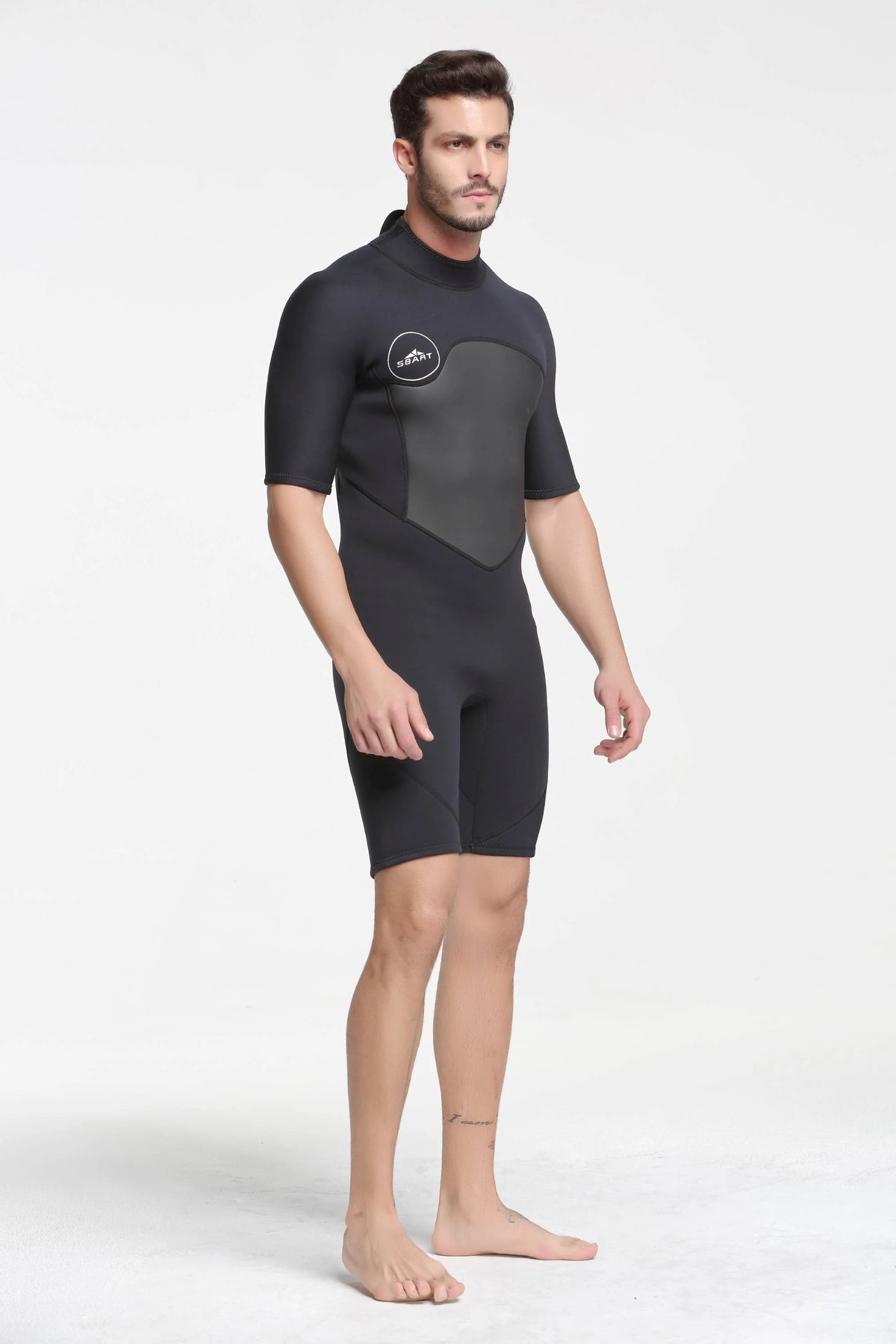 Mens 2mm Shorty Wetsuit Full Body Front Zip Diving Suit U92744