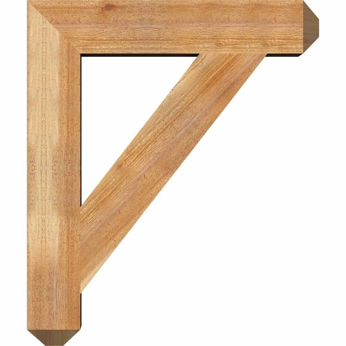 Traditional Craftsman Rough Sawn Bracket, Western Red Cedar M162