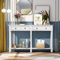 Solid Wood Console Table Antique White M419