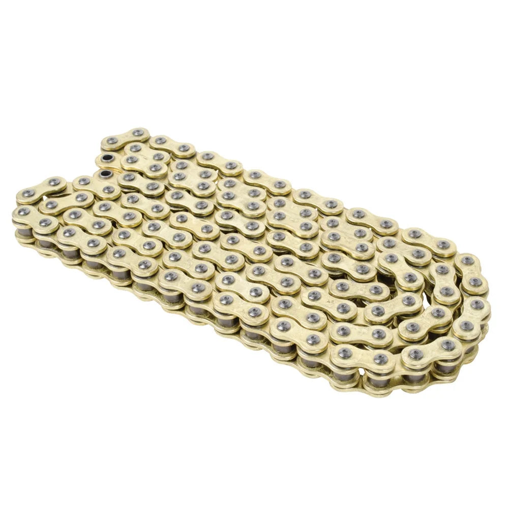 520 X 96 Gold Plated X-Ring Motorbike Chain with Master Link B141