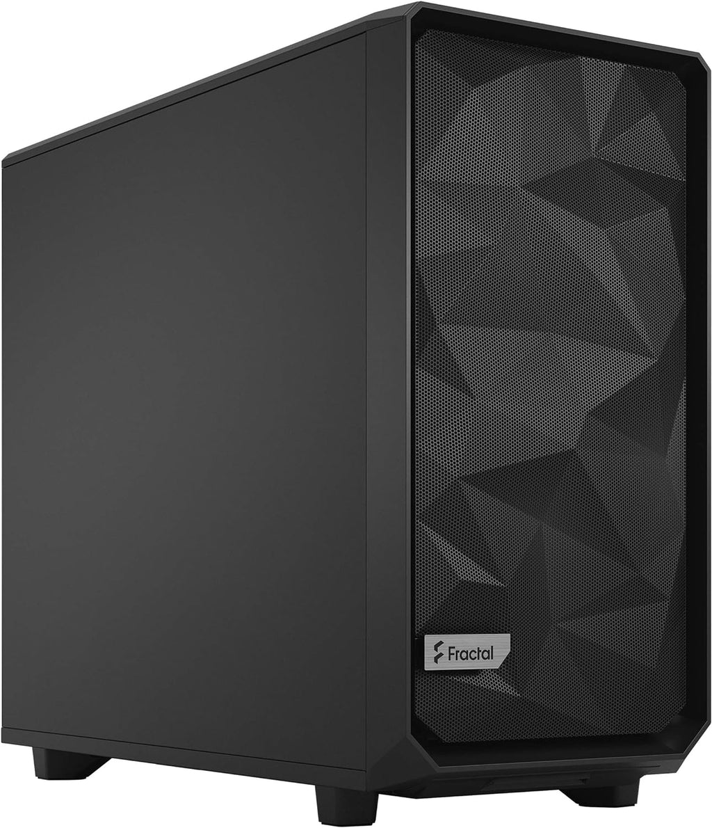 Black ATX Mid Tower Computer Case with Tempered Glass Window Q90879