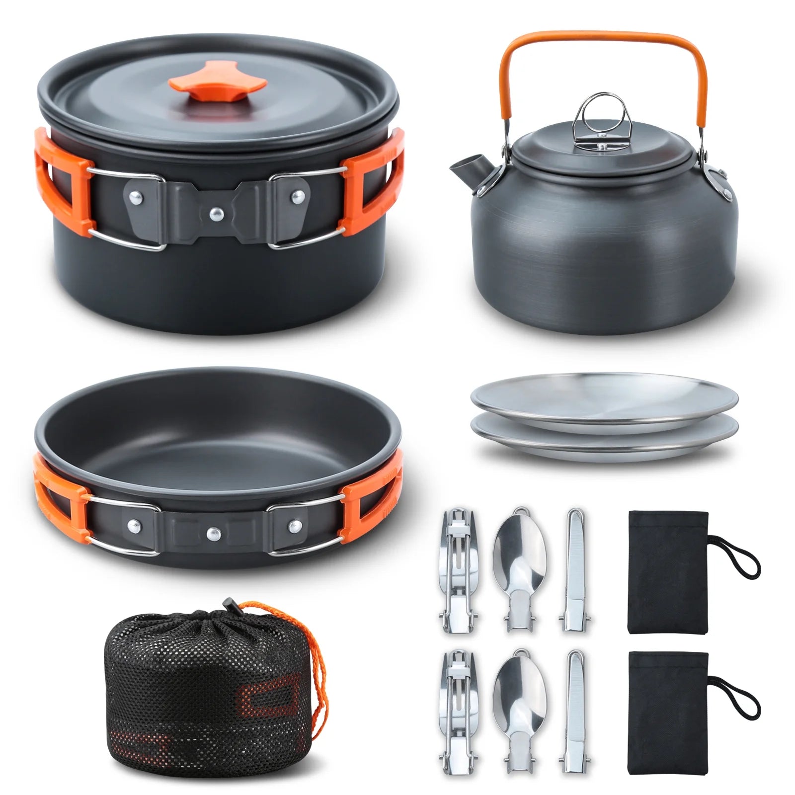 16pcs Camping Cookware Set E6859