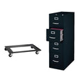 2 Piece File Cabinet and Mobile Dolly Set in Black H1830