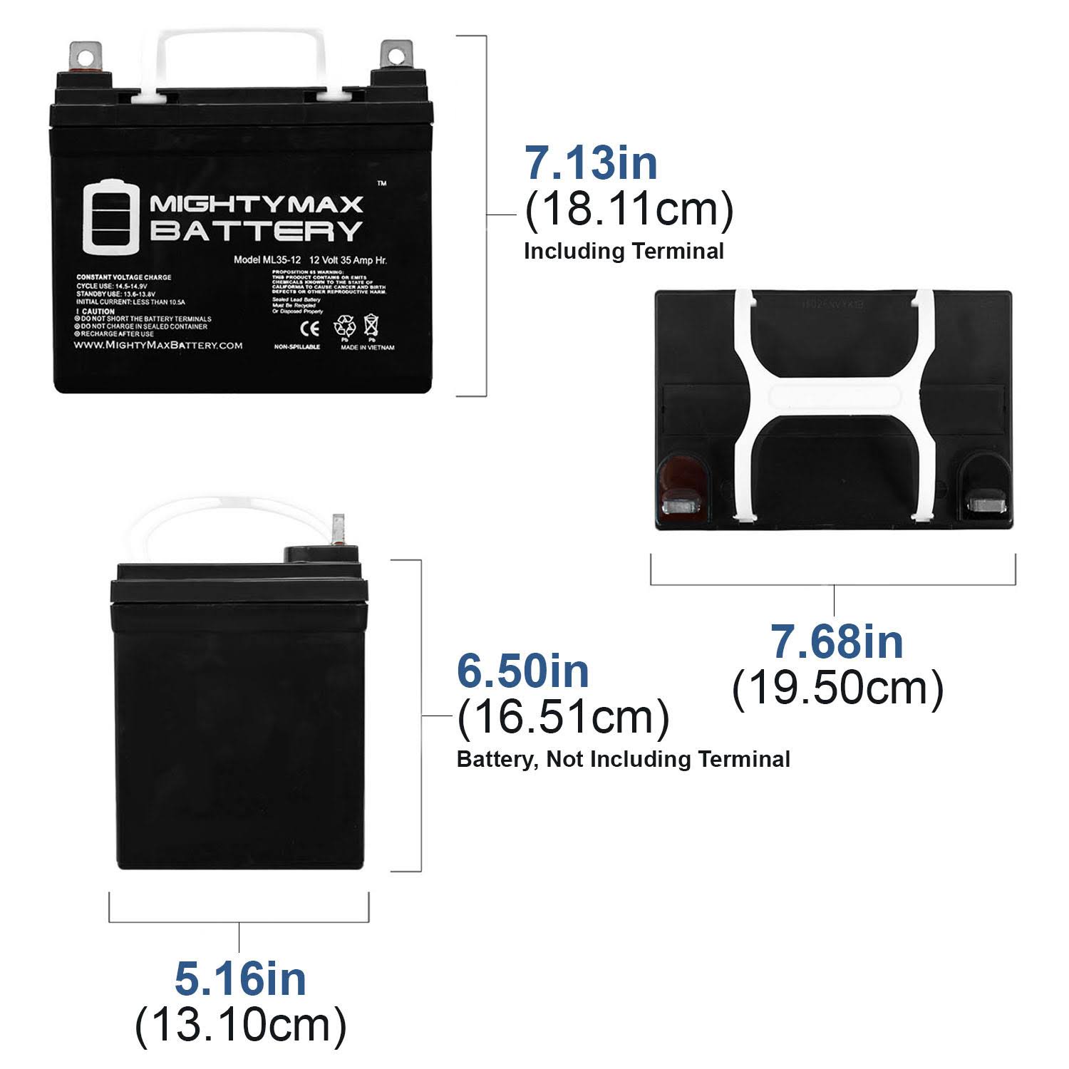 12V 35Ah Mid-Wheel Drive Battery E86789