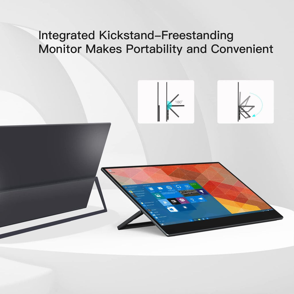 15.6" 1080P Touchscreen Portable Monitor with Kickstand O649992