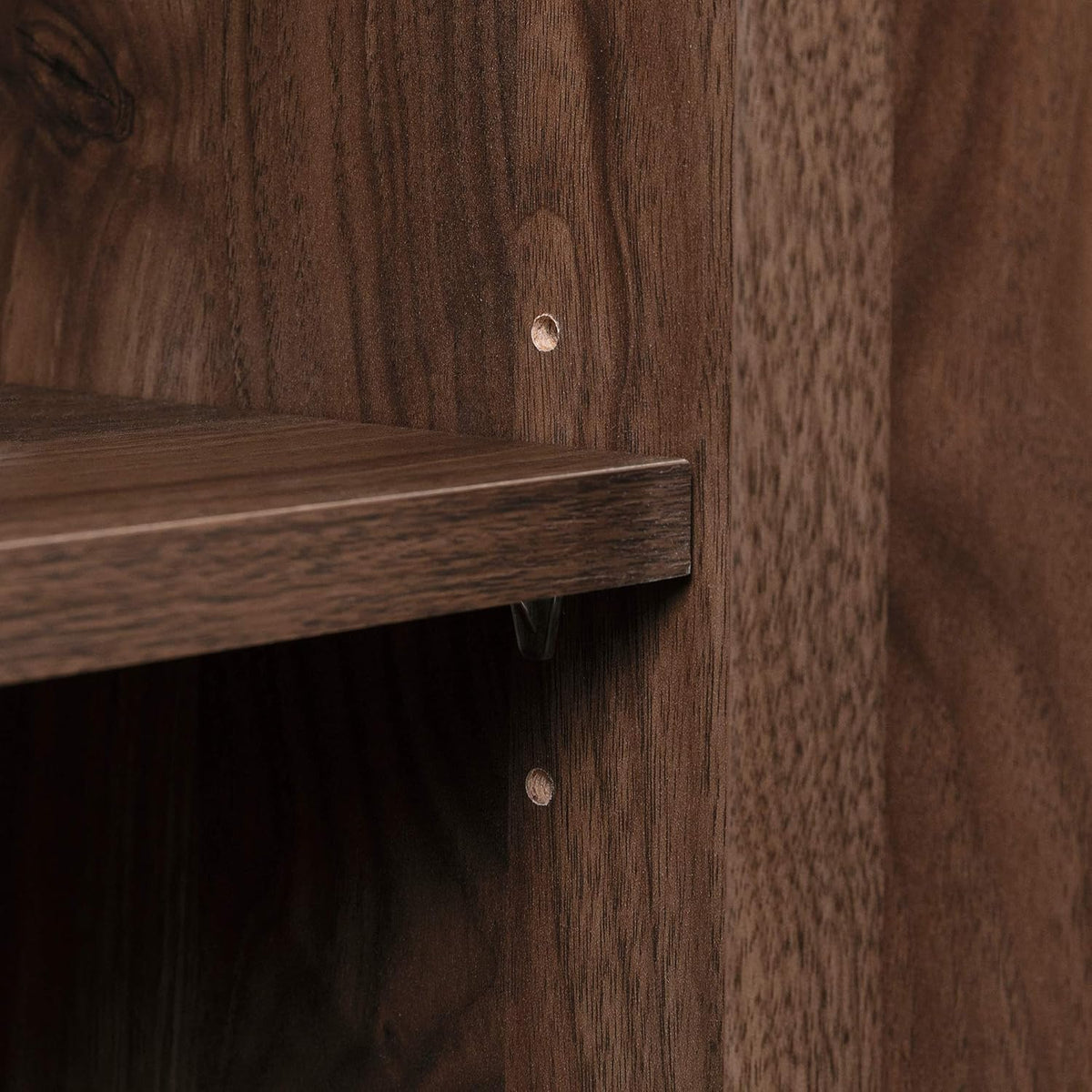 Natural Walnut and Faux Carrara Marble Buffet H541