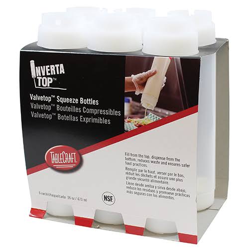 24 oz Squeeze Bottle, 63 mm Opening, Pack of 6 Y199
