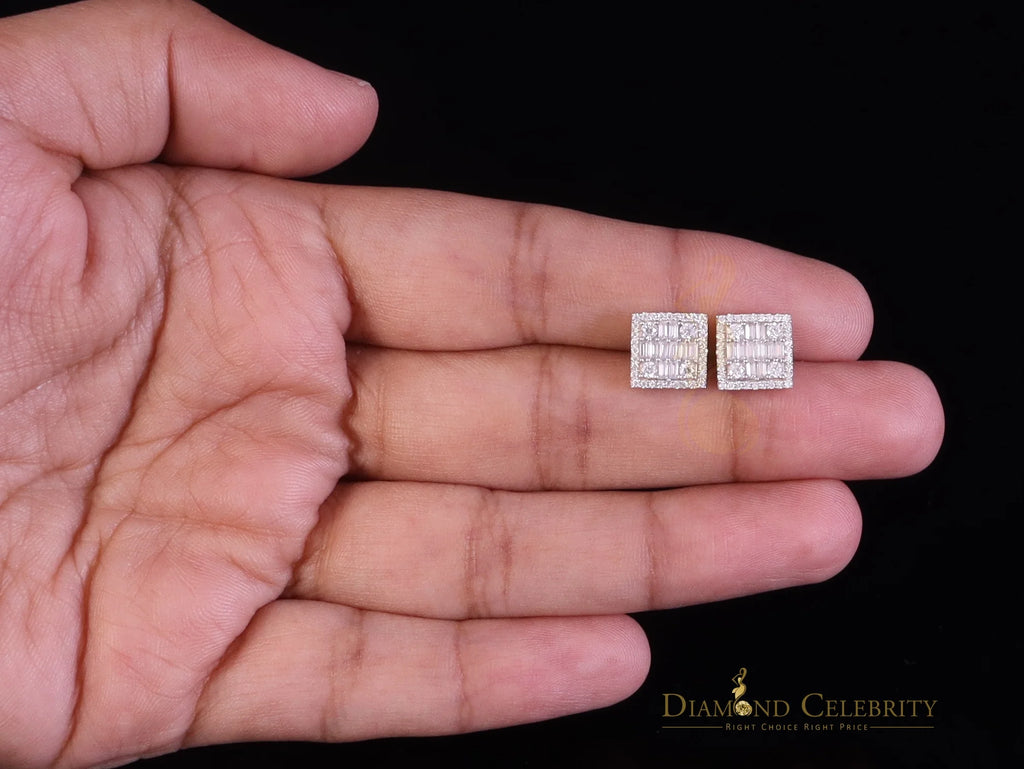 925 Silver Square Stud Earrings E84355