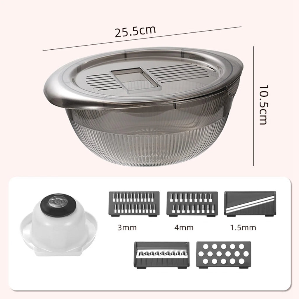 Gray 5 Blade Vegetable Chopper with Container Z79013