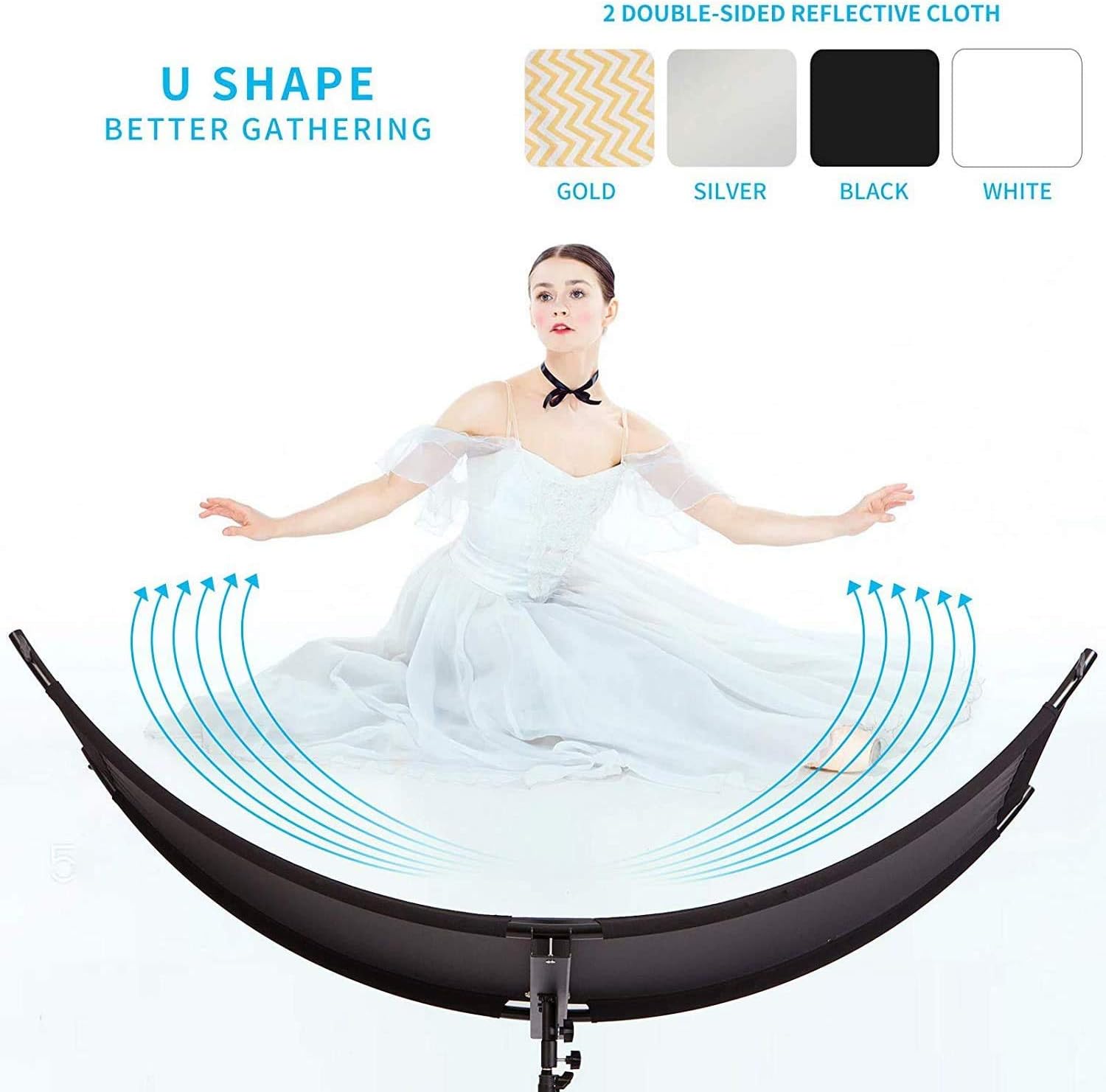 24x70 inches Photography Lighting Reflector with Carry Bag Y285716