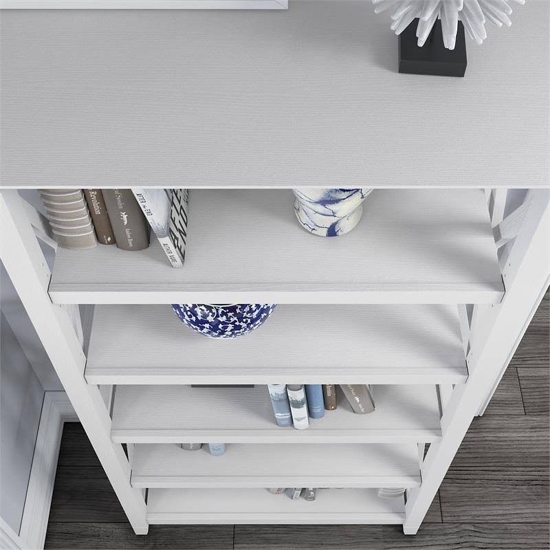 5 Shelf Bookcase Set in Pure White Oak I295325
