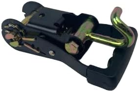 Heavy Duty Black Rubber Handle Ratchet with Bent Finger Hook P291059
