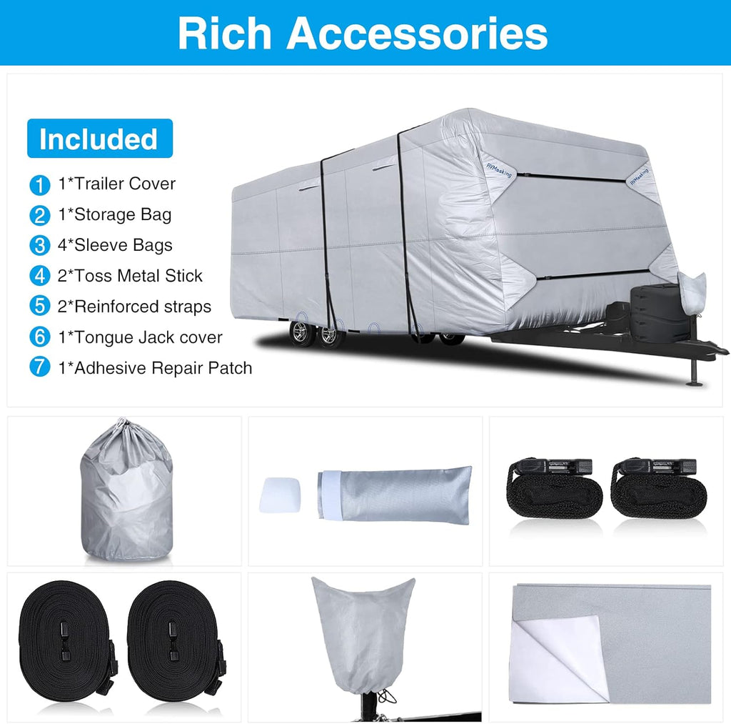 Rip-Stop RV Cover Fits 28' 7"-31' 6" Long Motorhome I59702