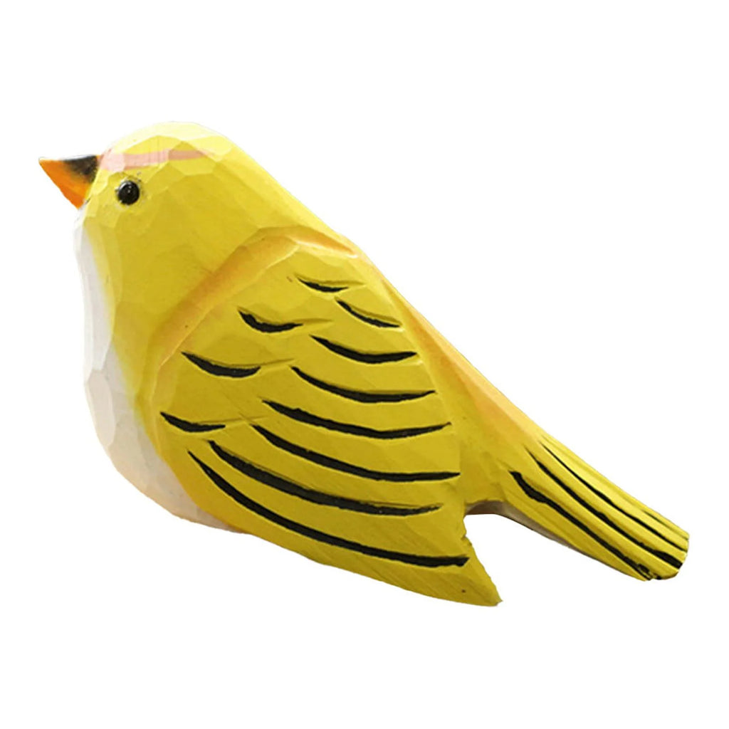 Small Wood Bird Figurine Handmade Carving Decoration S2322