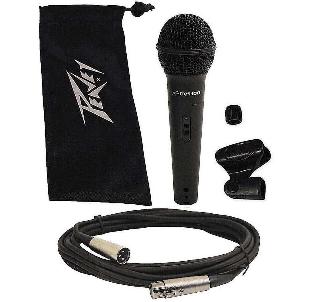 Pro DJ Bluetooth 15" 1200W PA Speaker Stand & Peavey Mics Z602588