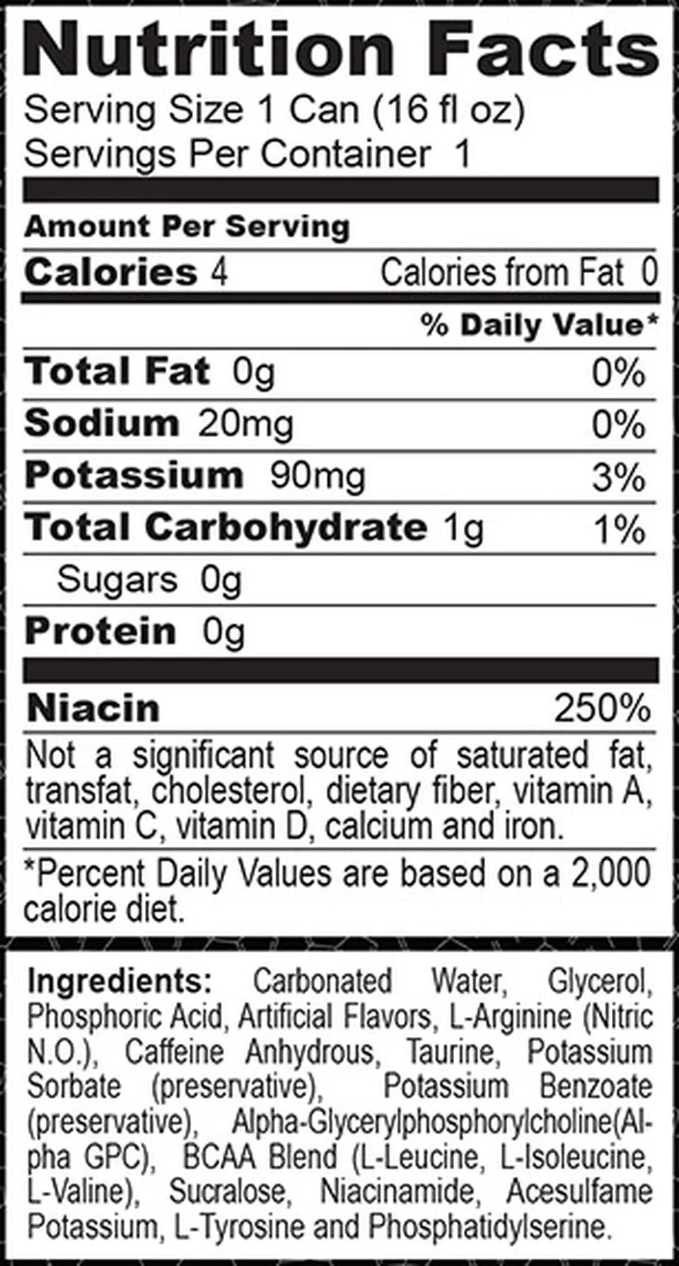 Sugar Free Carbonated Drink 16oz 12 Cans L669778