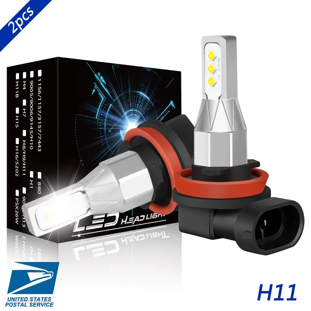 2x H11 Low/Fog Light LED Headlight Bulb 6000K White O47642