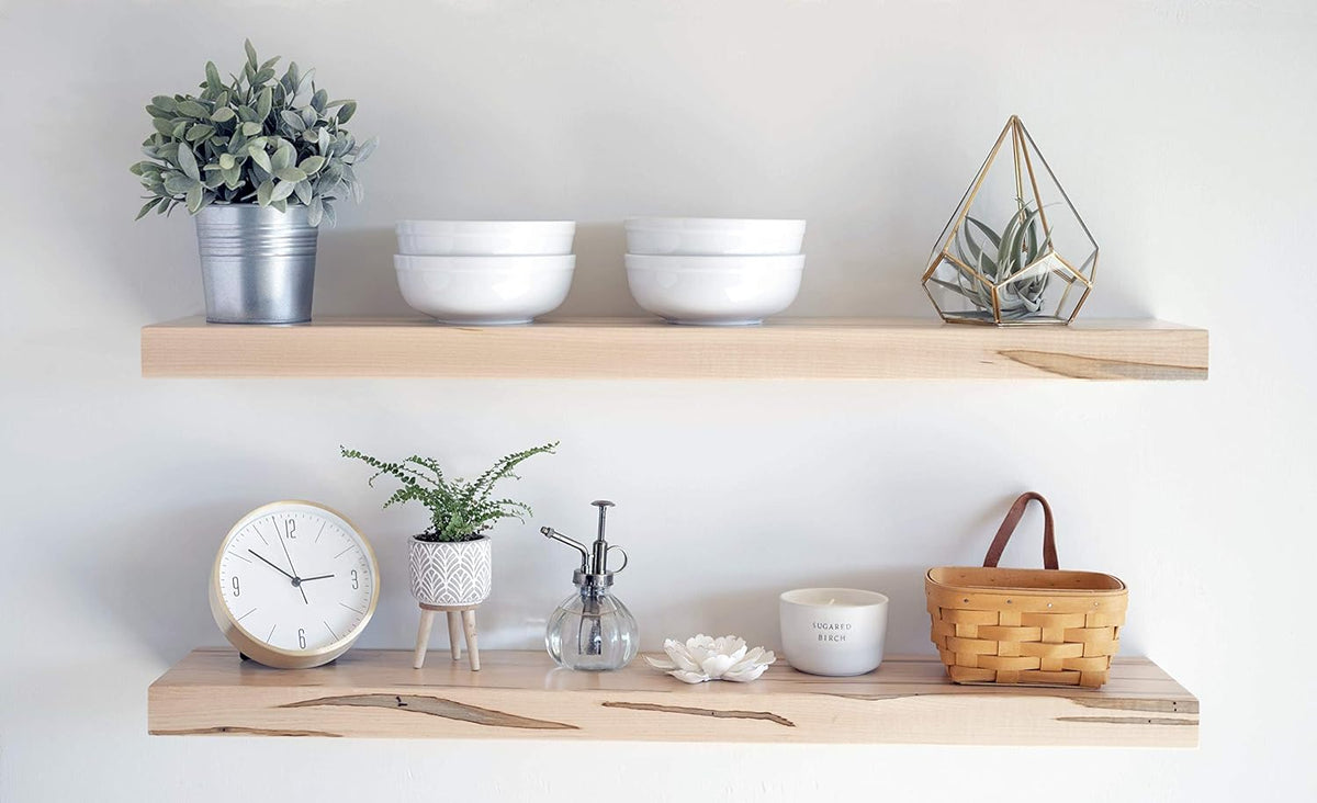 Wormy Maple Floating Accent Shelves, Set of 2 Y927009