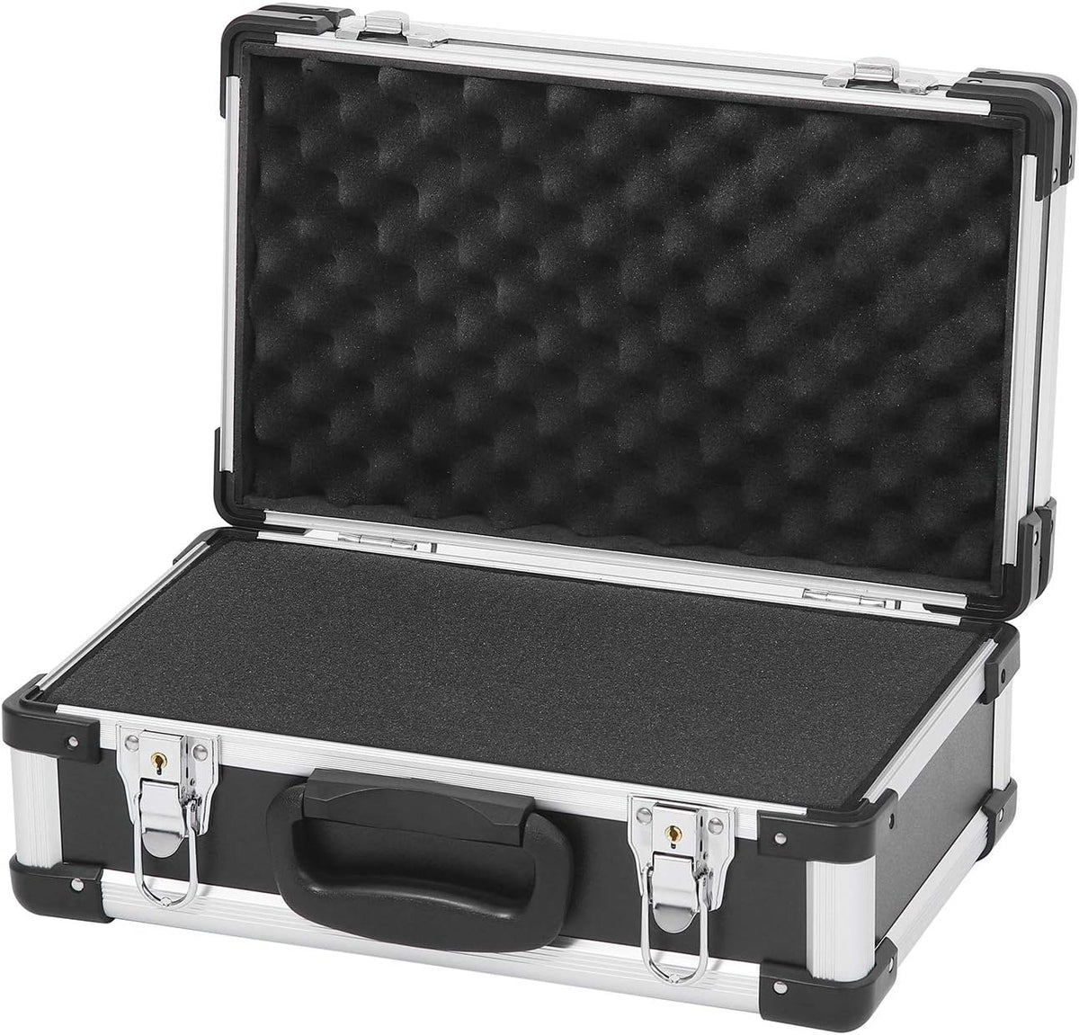Black Aluminum Hard Case Toolbox Briefcase E7040