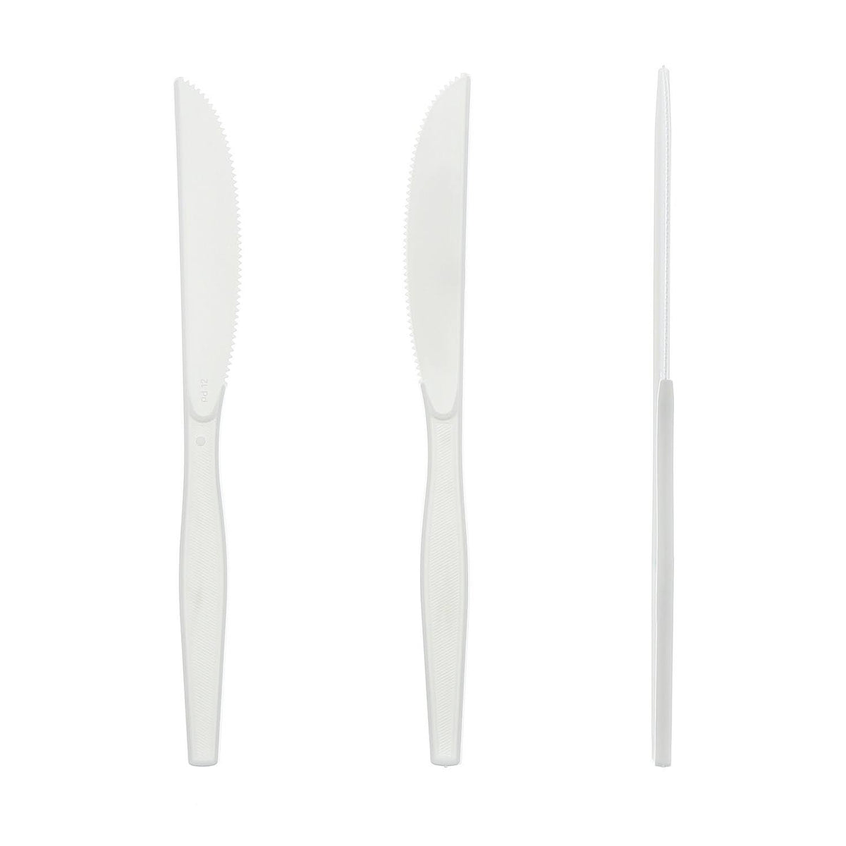 Medium Heavy White Polystyrene Individually Wrapped Knives, Case of 1000 E8706
