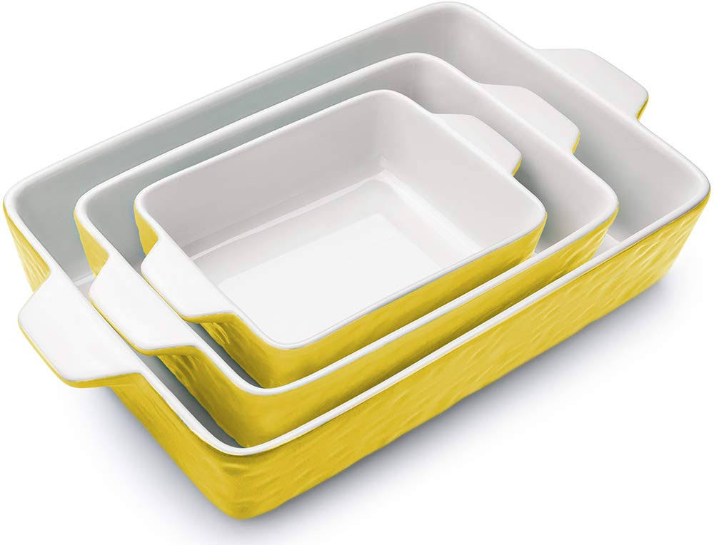 Rectangular Ceramic Glaze Baking Dish W4928