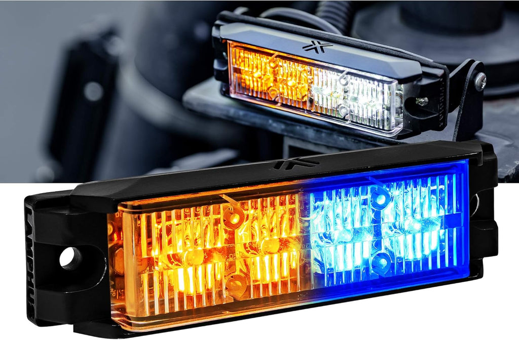 4pc 4" 4W White LED Flashing Strobe Light Head Surface-Mount Emergency Light S921
