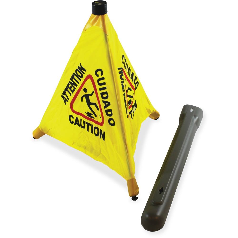31 in. Pop Up Safety Cone Yellow Black I985
