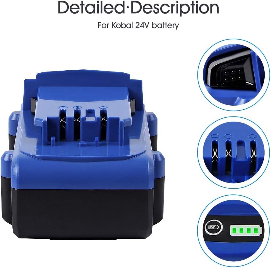 24V 5.0Ah Lithium Ion Cordless Tools Battery 2Pack Z6457