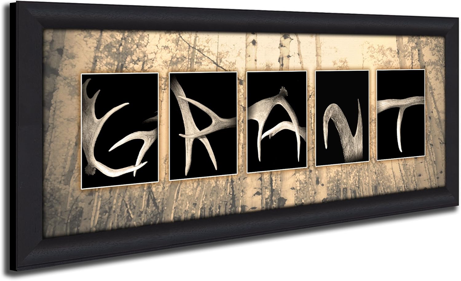 Antler Name Art Block Mount B90261