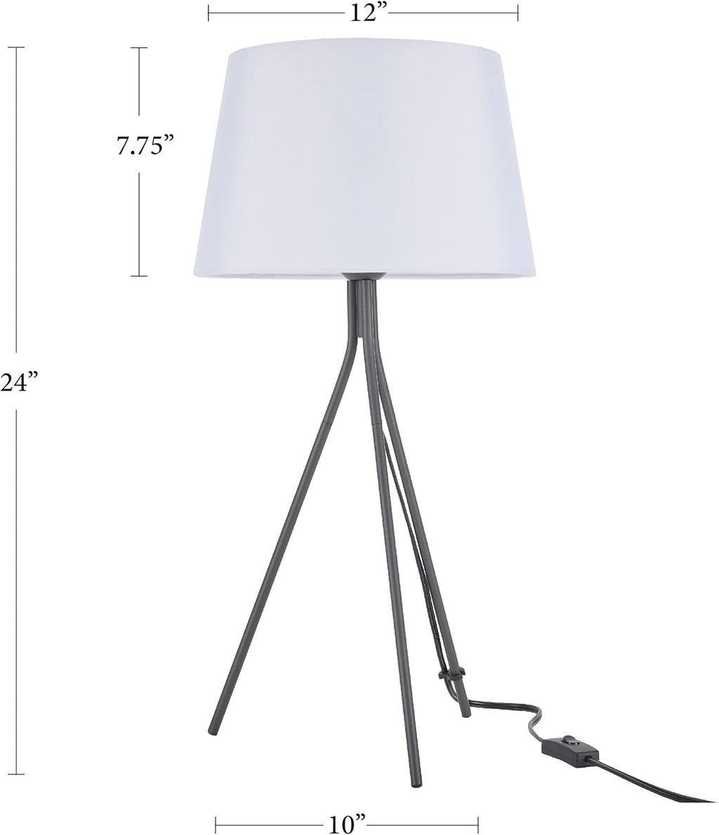 Greyish Black Metal Tripod Lamp X727786