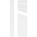 7x22W x 102x22H x 2x22P Two Equal Flat Panel PVC Pilaster with Decorative Capital & Base (Pair) U109568