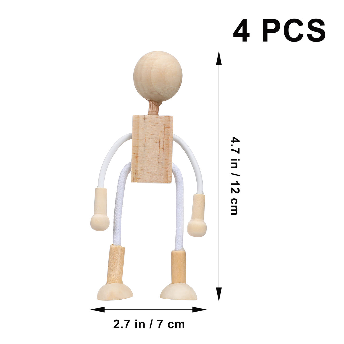 Unfinished Wooden Dolls Educational Craft Toys T569