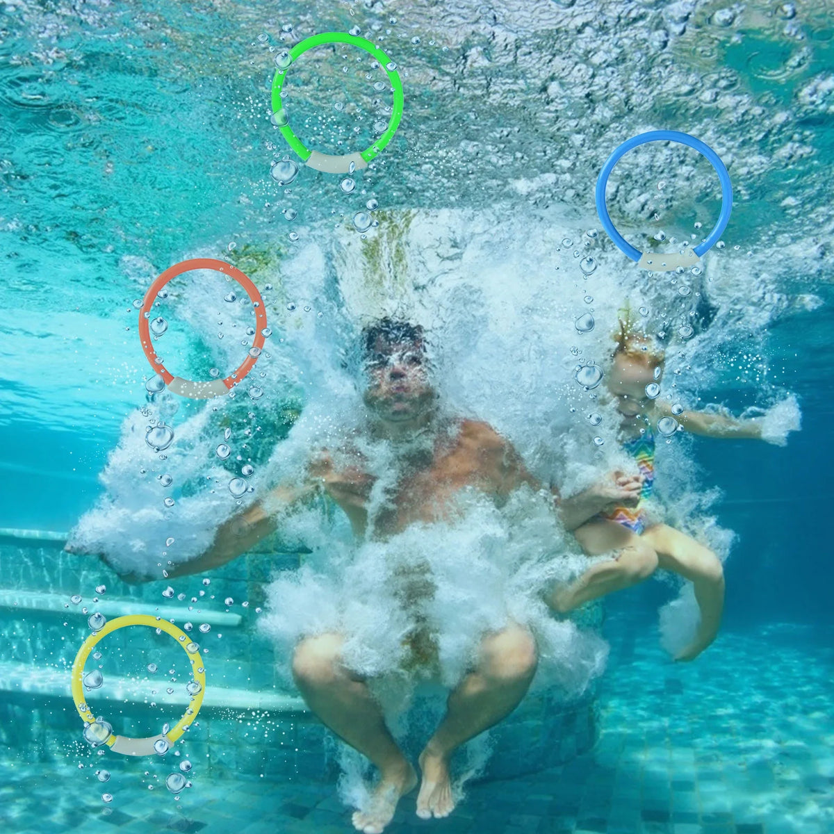 Colorful Pool Sink Ring Toy for Kids N5328