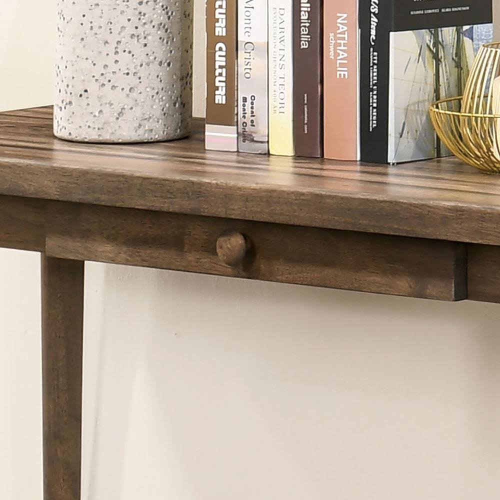 Walnut Midcentury Sofa Table in Brown U48875