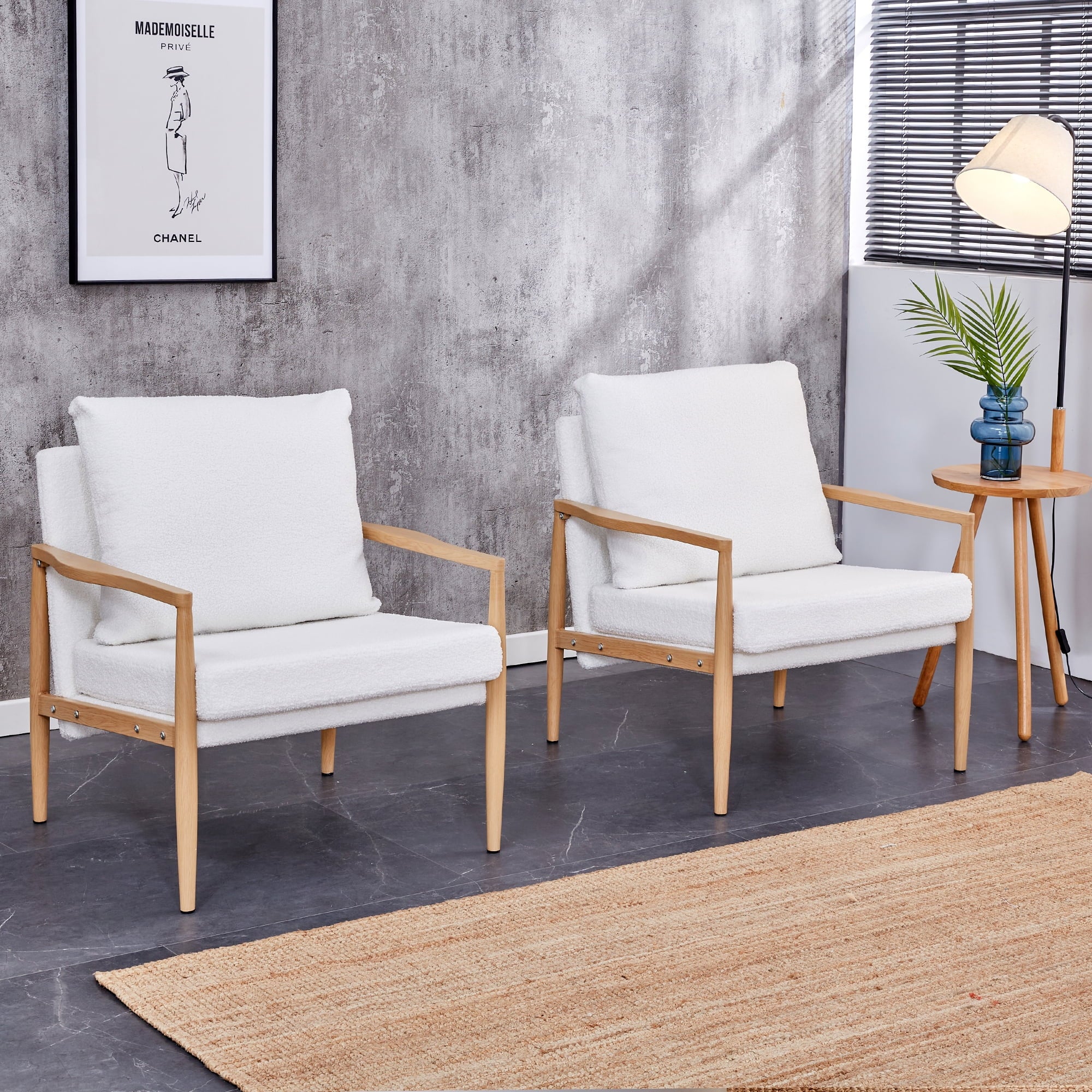 Teddy Velvet Accent Armchair with Metal Frame S6257