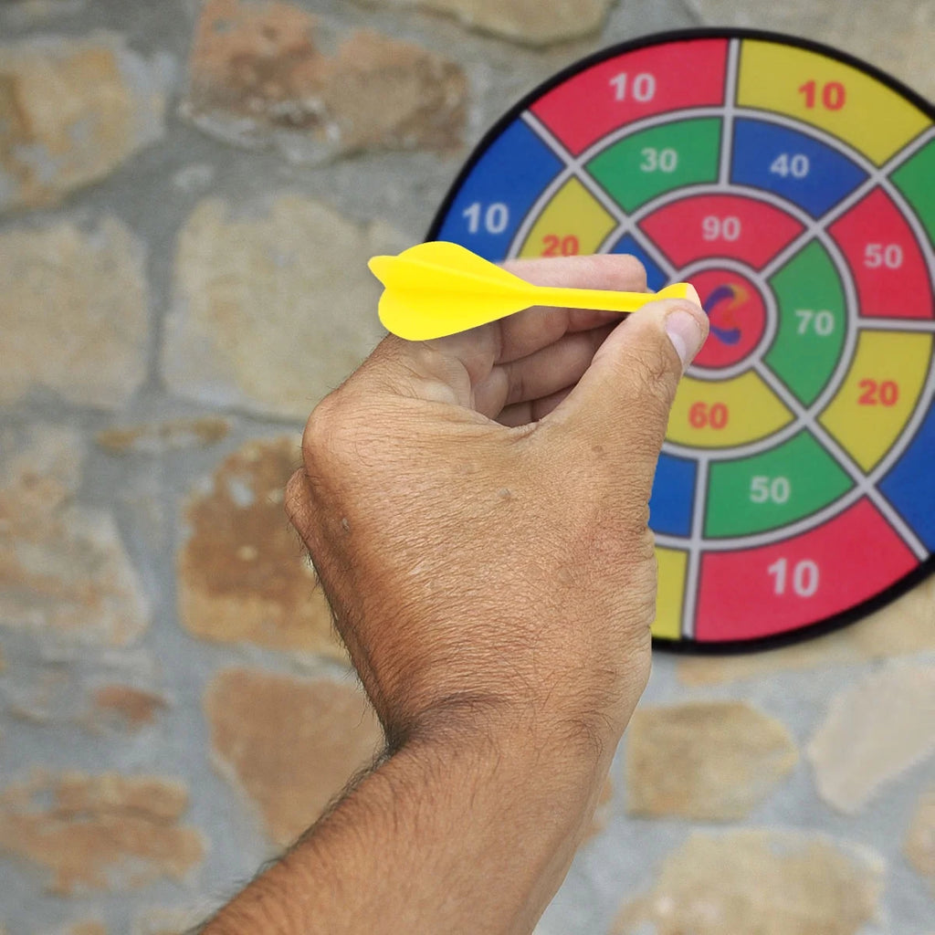 Safety Dart Board Toys Sticky Ball Shooting Toy (30cm, 6pcs Sticky Ball and 6pcs Darts) T30667