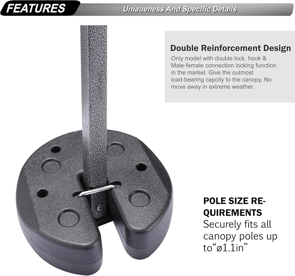Deluxe Canopy Weights with Lock, 4Pack (27LB) I6684
