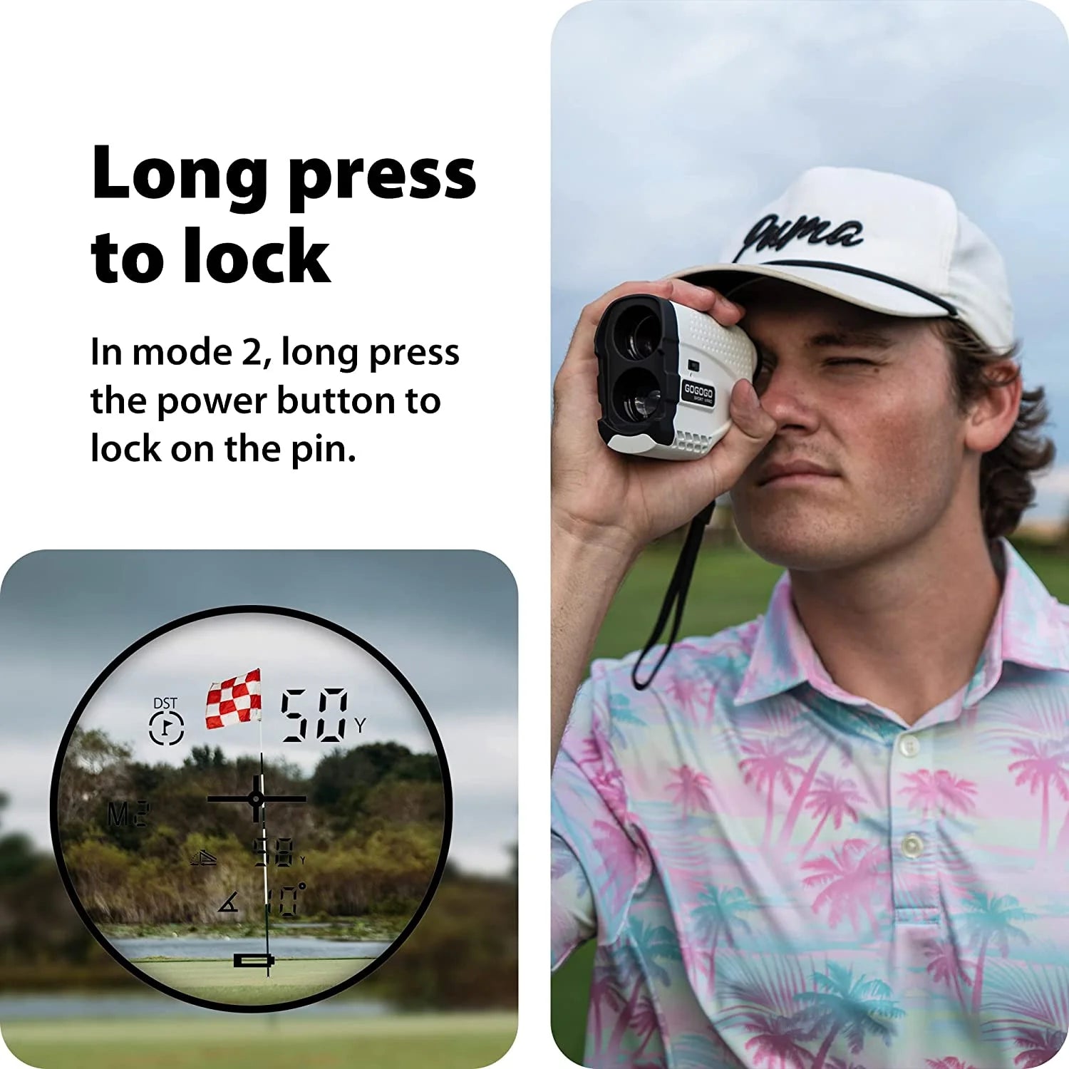 Golf Rangefinder 650 Yards 6X Magnification with Slope Switch, Built-in Magnet F656422