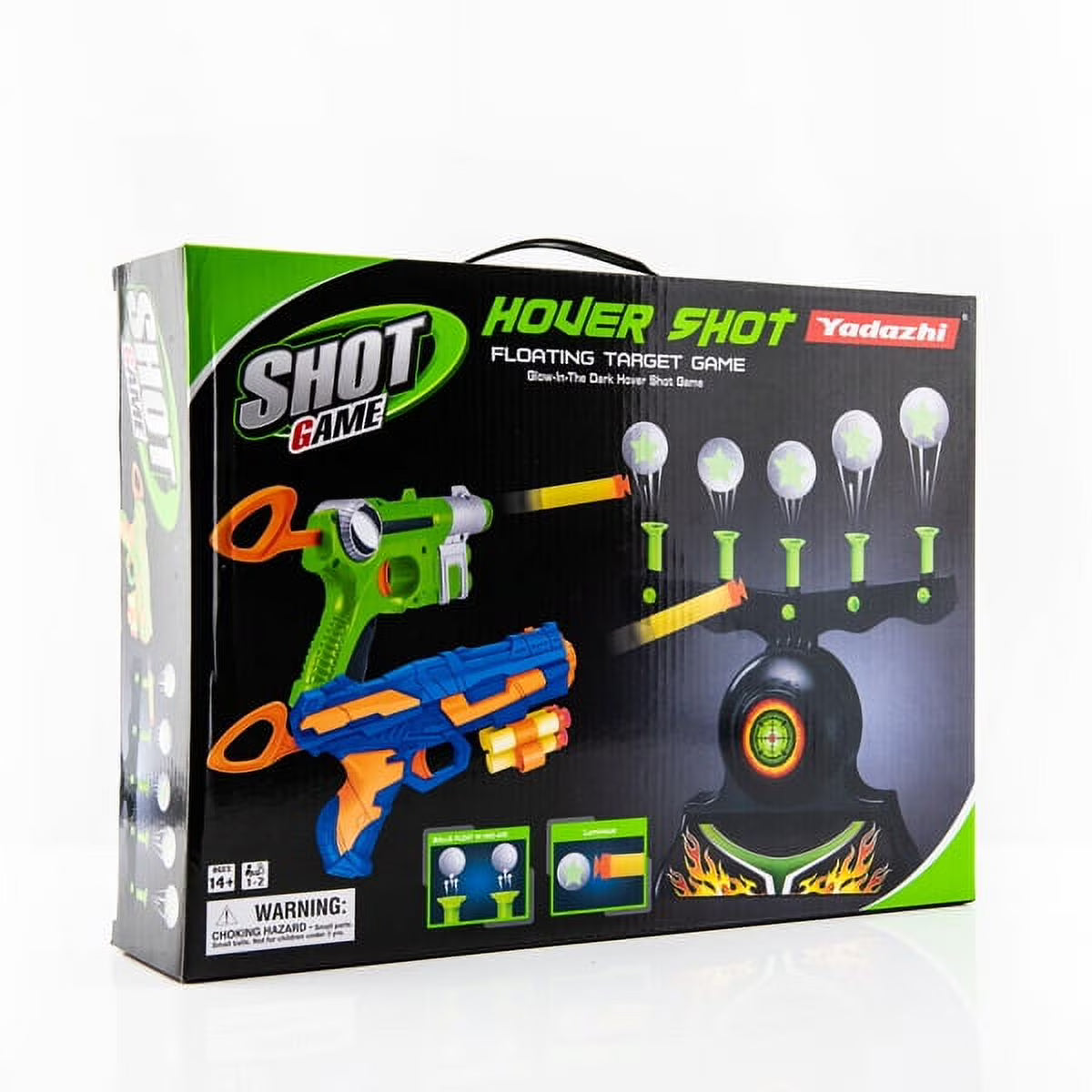 Glow in The Dark Floating Ball Target Practice Toys for Kids Boys with 10 Soft Foam Balls 3 Darts X4376
