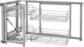 Chrome Sliding 4-Shelf Blind Corner Cabinet Organizer F28195