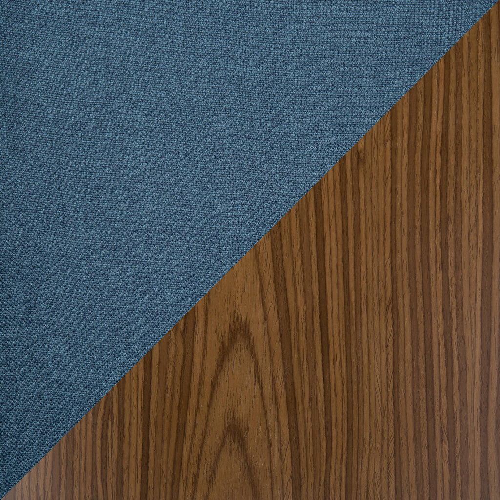 Blue Fabric Walnut Wood Chair (Set of 2) W50310