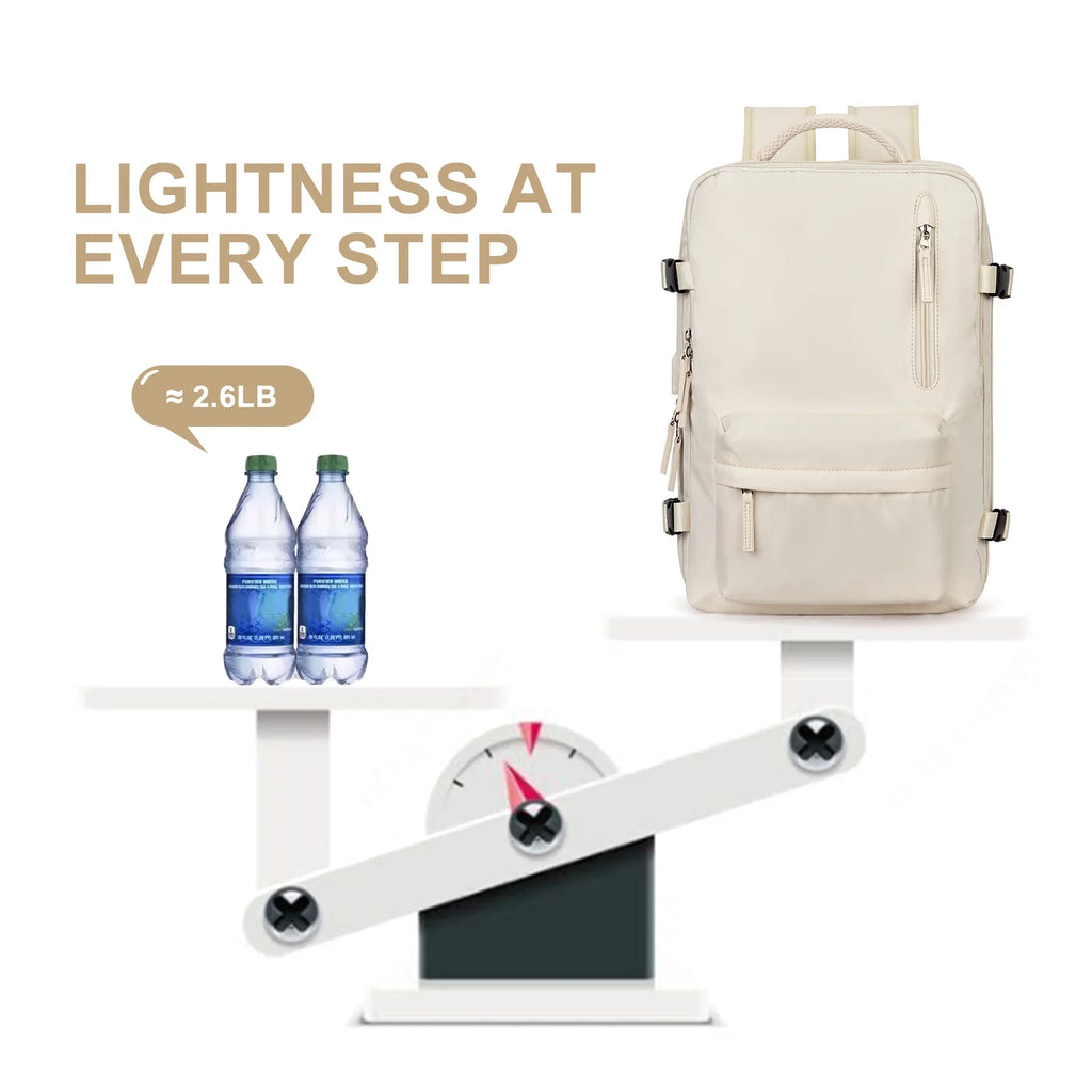 Waterproof Travel Backpack with USB Charging Port Shoes Compartment F317