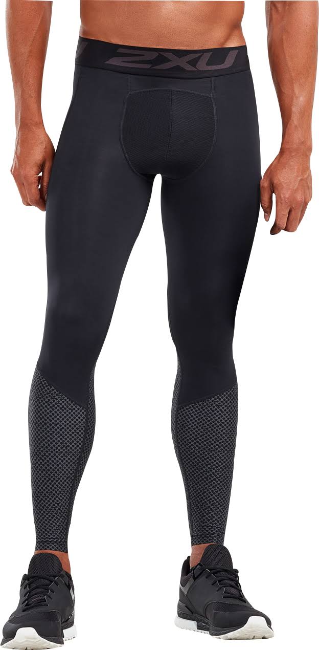 Black Mens Long Compression Tights A702