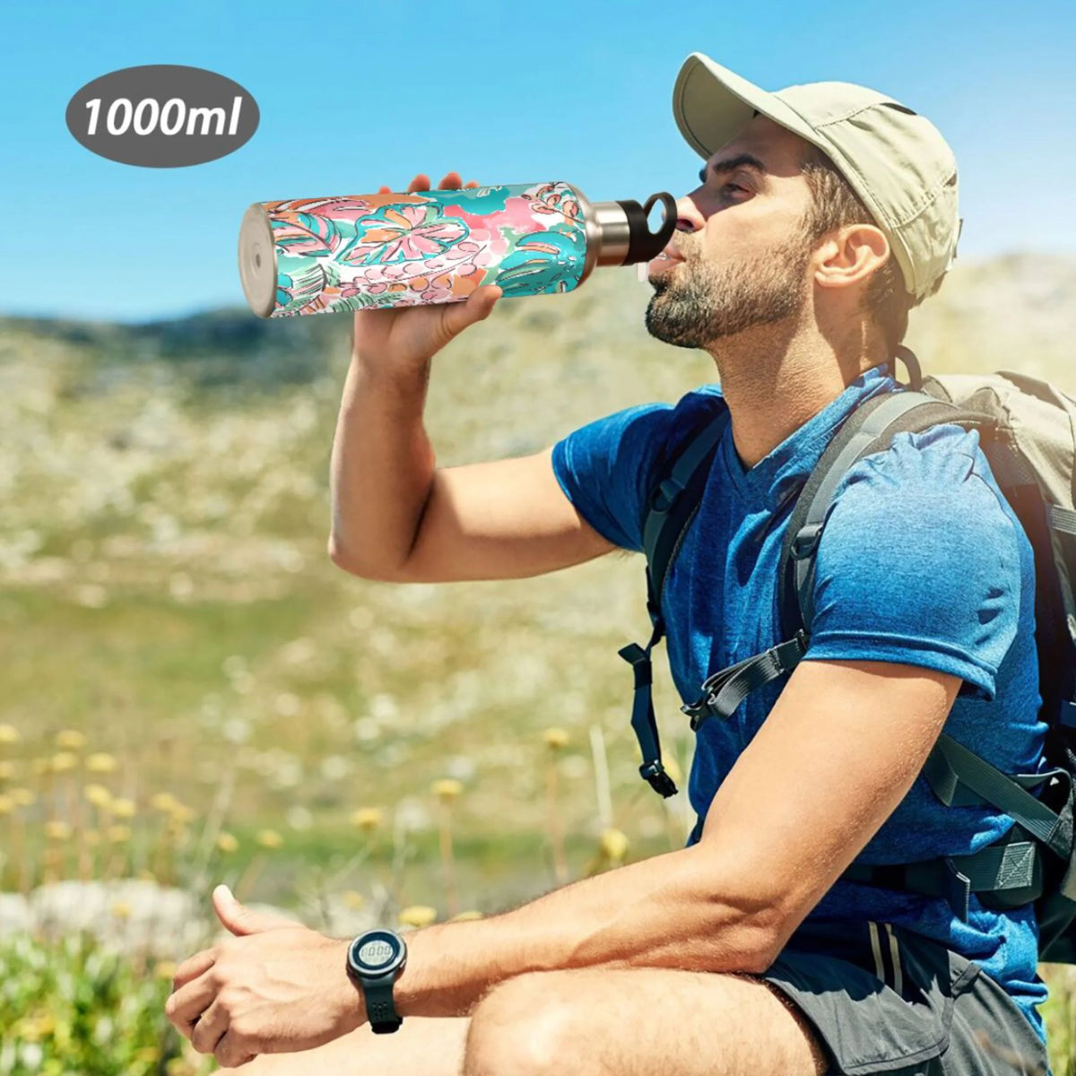 Stainless Steel Insulated Water Bottle with Straw Lid N1765
